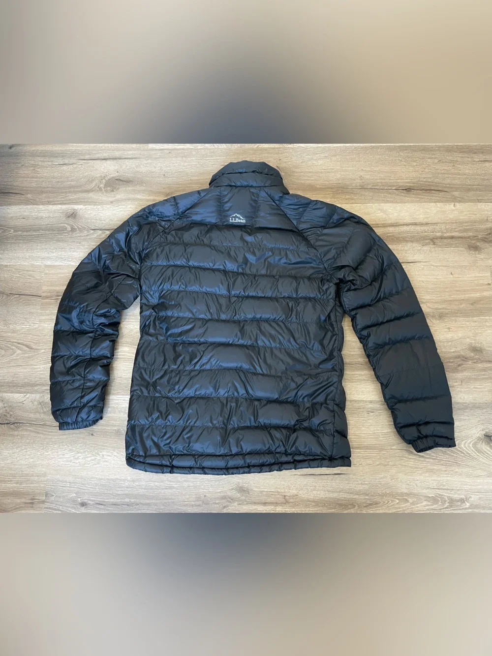 L.L.Bean 850 Down Puffer Jacket Men’s Large Tall Black Pertex 850 Fill Packable
